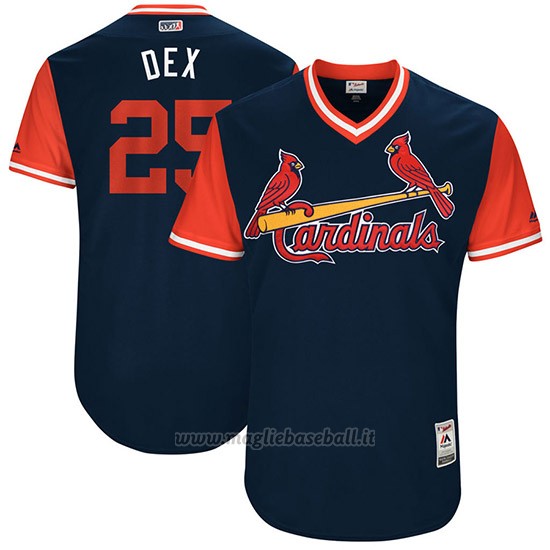 Maglia Baseball Uomo St. Louis Cardinals 2017 Little League World Series Dexter Fowler Blu